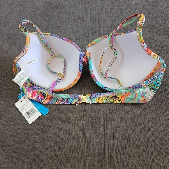 Bleu Rod Beattie Multicolor Paisley padded Bikini Top - Picture 5 of 12